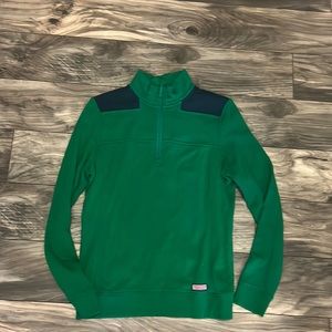 Women’s green and navy shep shirt, size medium